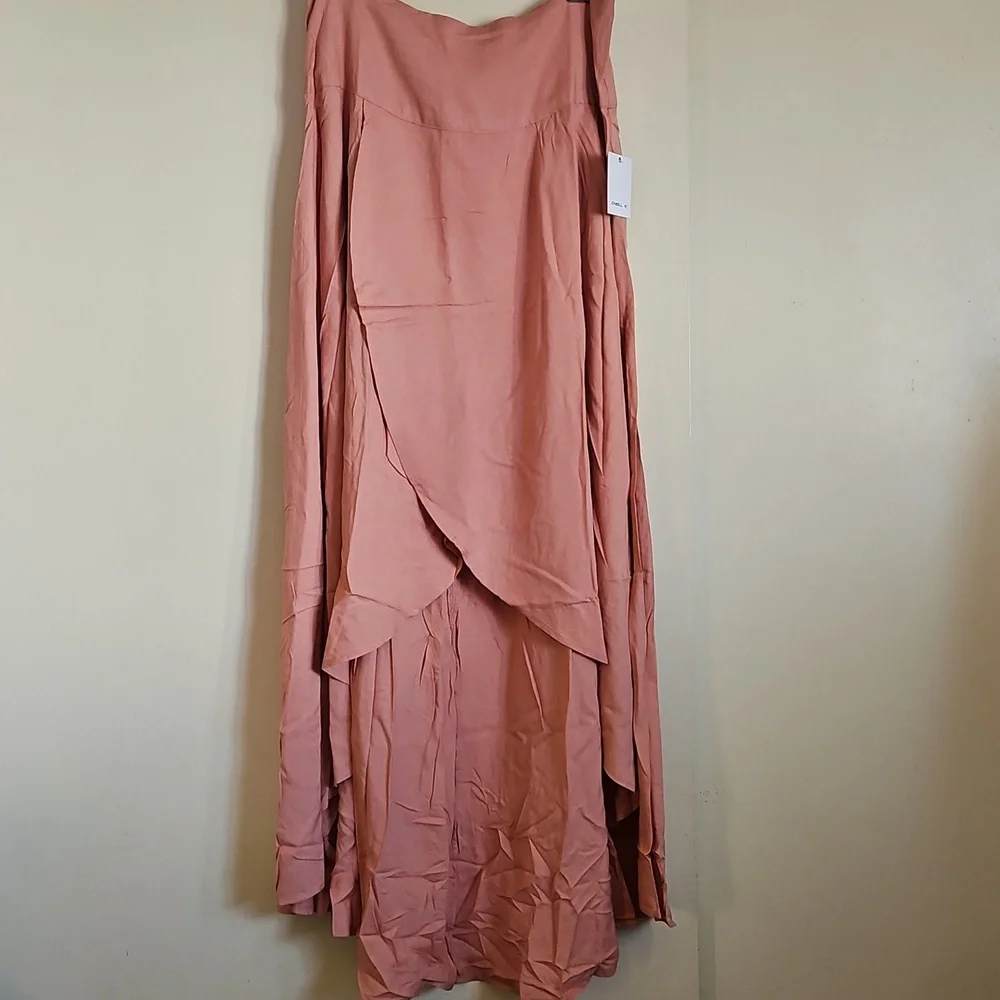 O'Neil Ambrosio Pink High-Low Maxi Skirt High Waist Size Large Lightwaist - Picture 3 of 14